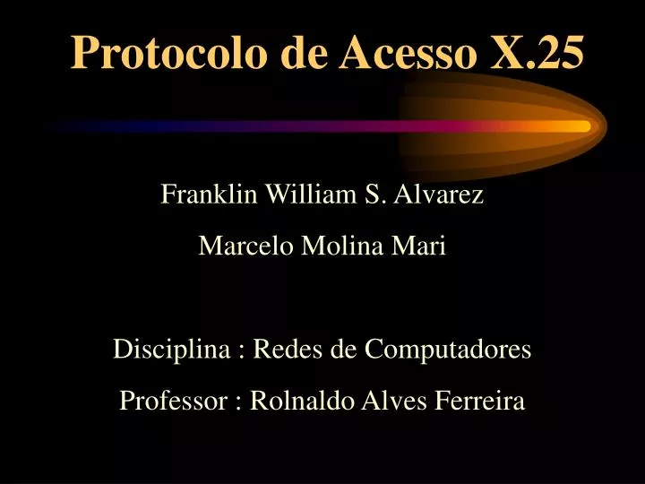 protocolo de acesso x 25