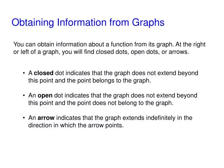 obtaining information from graphs