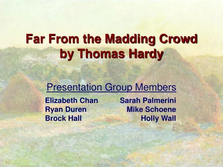 far from the madding crowd by thomas hardy