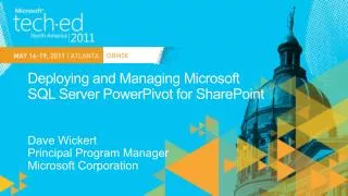 Deploying and Managing Microsoft SQL Server PowerPivot for SharePoint
