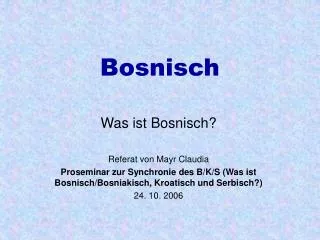 bosnisch