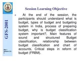 Session Learning Objective