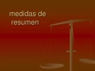 medidas de resumen
