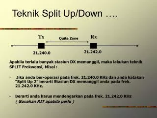 teknik split up down