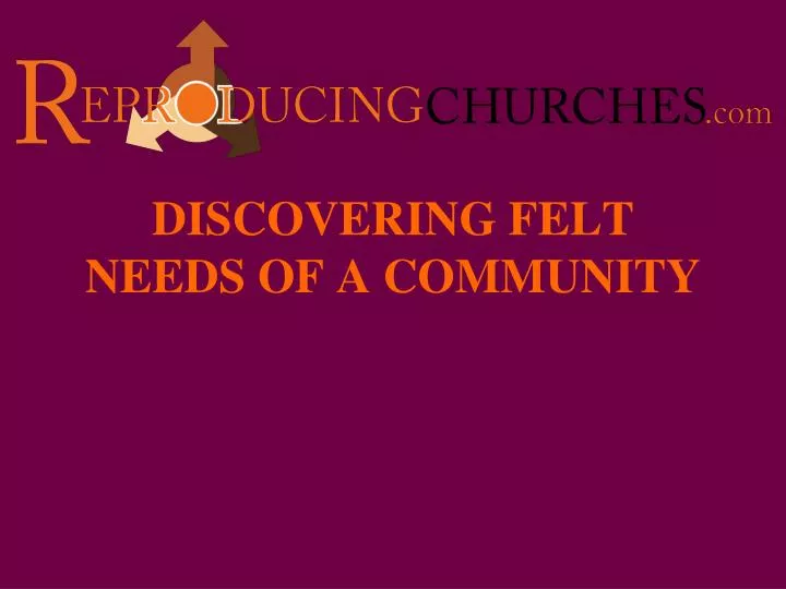 discovering felt needs of a community
