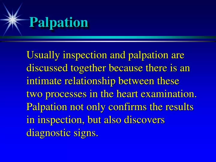 palpation