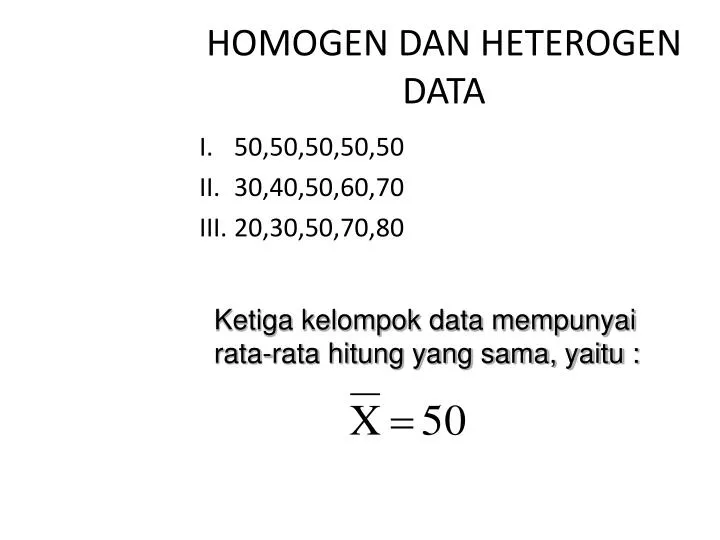 homogen dan heterogen data