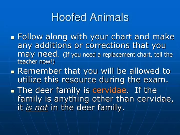 hoofed animals