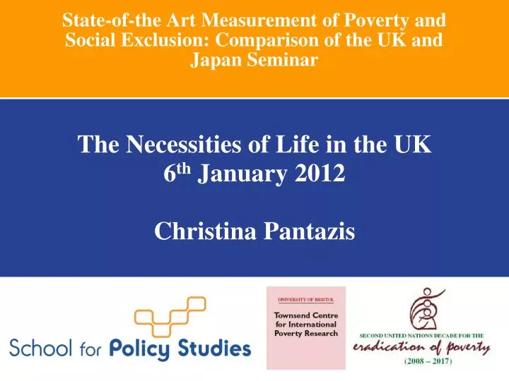 state of the art measurement of poverty and social exclusion comparison of the uk and japan seminar