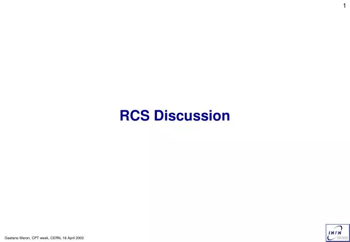 rcs discussion