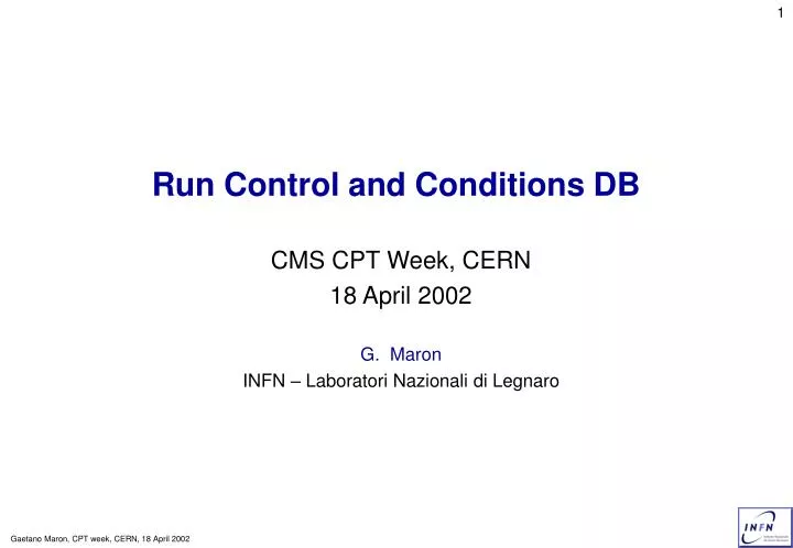 run control and conditions db