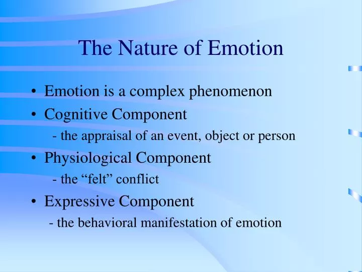 the nature of emotion