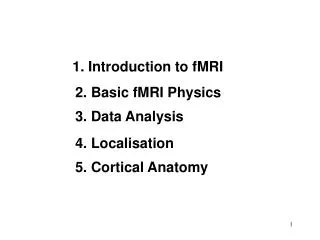 1. Introduction to fMRI