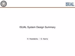 ISUAL System Design Summary