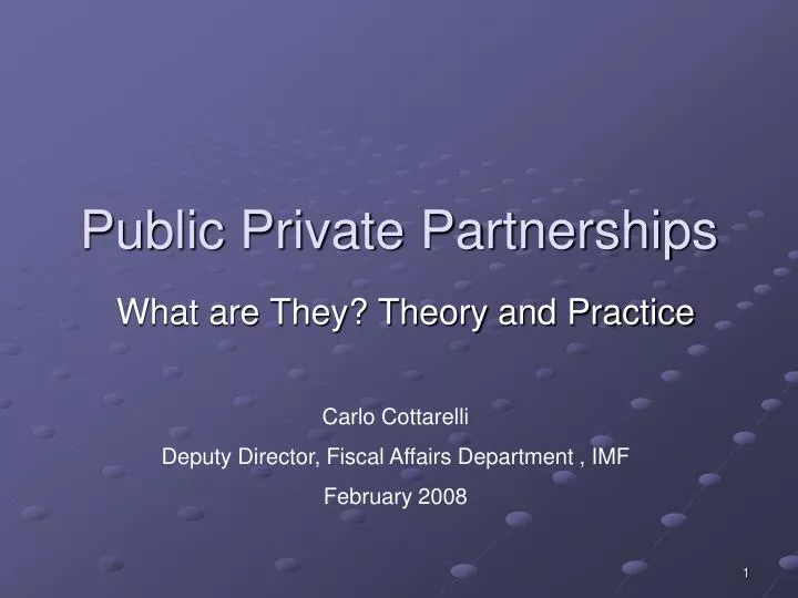 public private partnerships