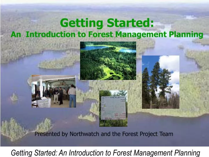 getting started an introduction to forest management planning