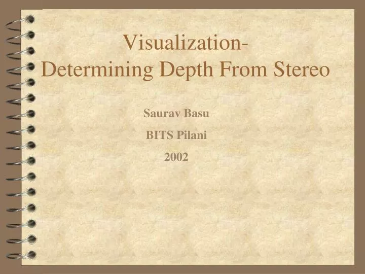 visualization determining depth from stereo