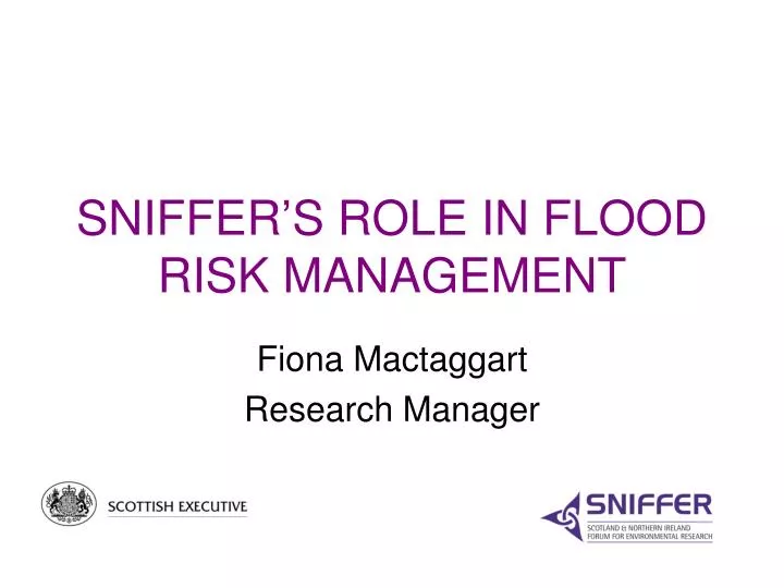 sniffer s role in flood risk management