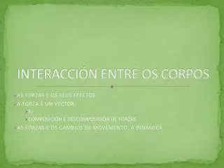interacci n entre os corpos
