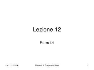 lezione 12