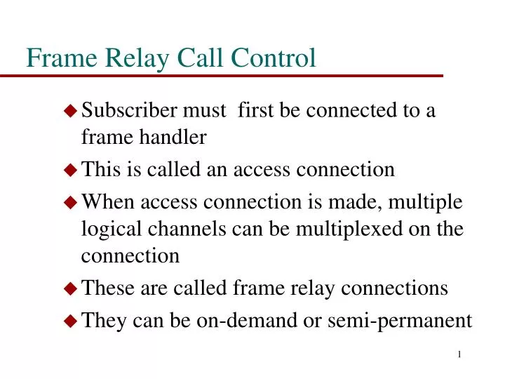 frame relay call control