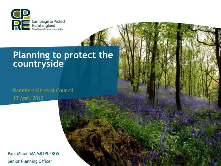 planning to protect the countryside