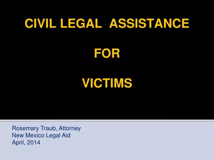 civil legal assistance for victims