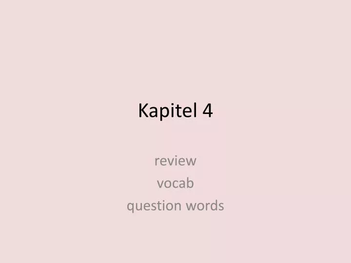 kapitel 4