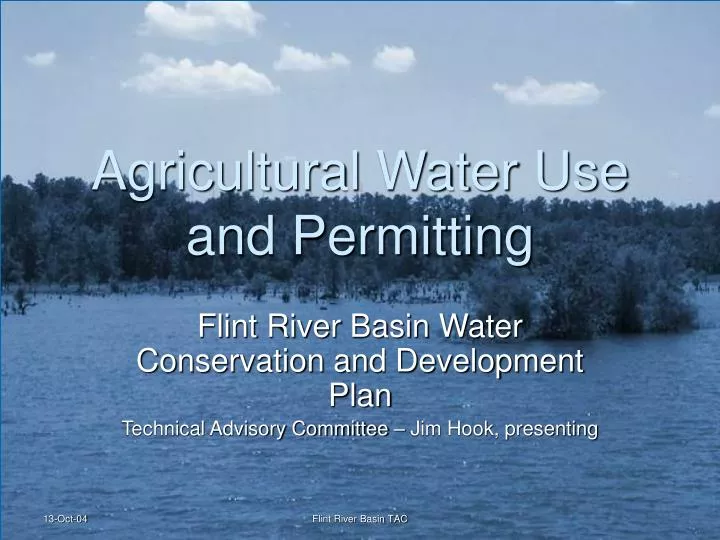 agricultural water use and permitting