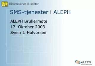 sms tjenester i aleph