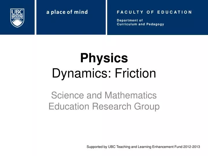 physics dynamics friction