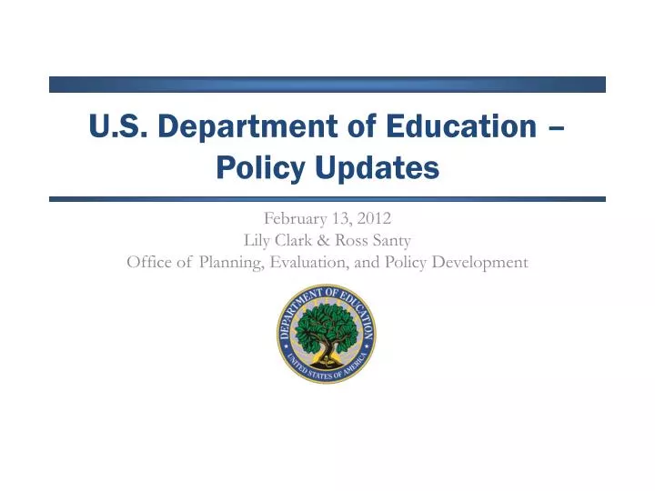 u s department of education policy updates