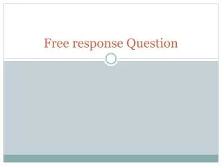 Free response Question