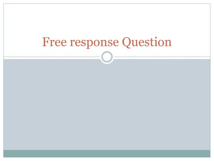 free response question