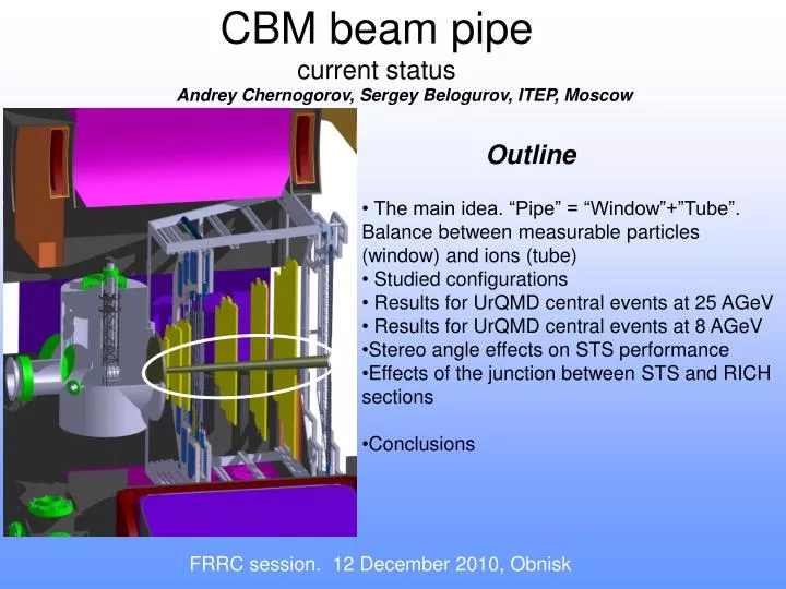 cbm beam pipe current status