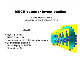 MUCH detector layout studies