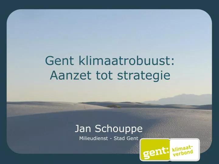 gent klimaatrobuust aanzet tot strategie