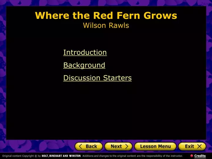 where the red fern grows wilson rawls