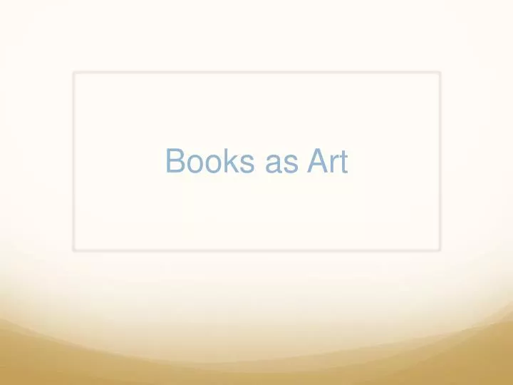books as art
