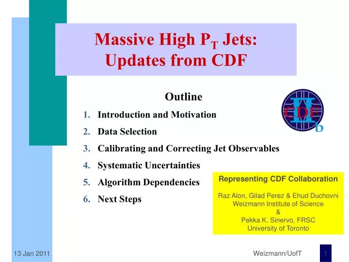 massive high p t jets updates from cdf