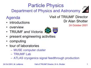 Particle Physics Department of Physics and Astronomy