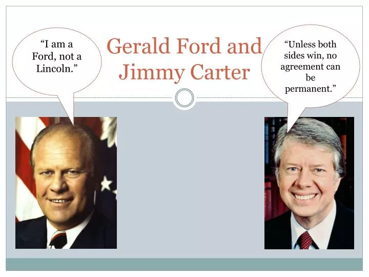 gerald ford and jimmy carter