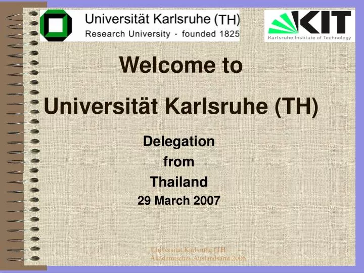 welcome to universit t karlsruhe th