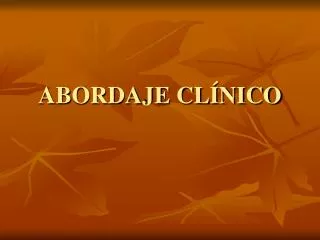 abordaje cl nico