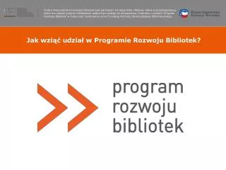 jak wzi udzia w programie rozwoju bibliotek