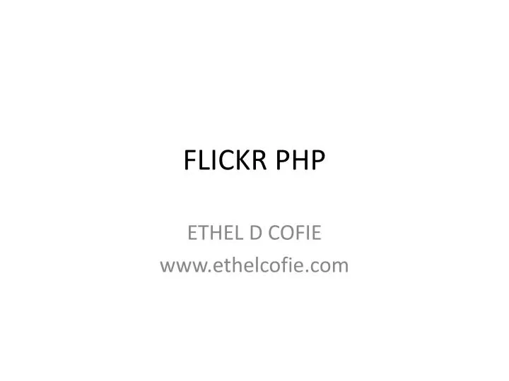 flickr php