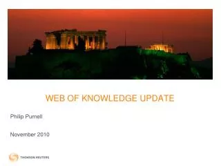 WEB OF KNOWLEDGE UPDATE