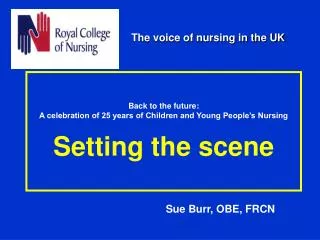 Sue Burr, OBE, FRCN