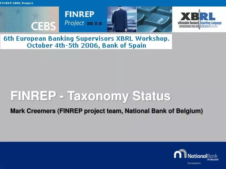 finrep taxonomy status