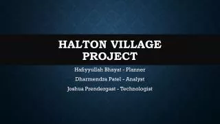 Halton Village Project